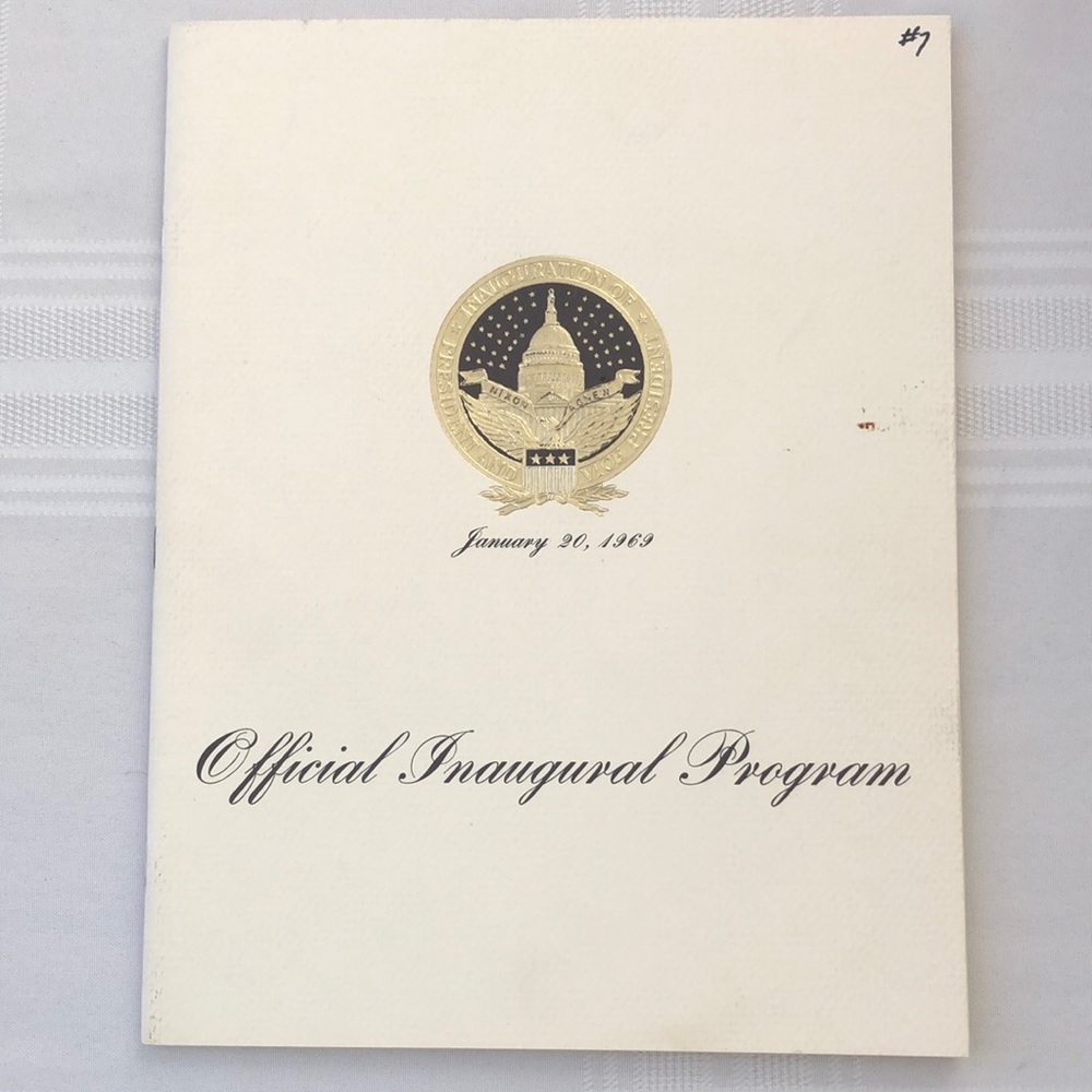 USA Official Inaugural Program for 37th President Richard Nixon January 20 1969